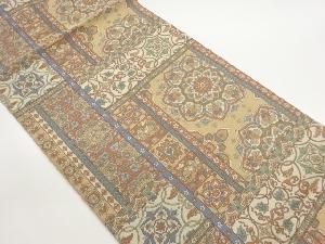 華文に鳥模様織出し名古屋帯